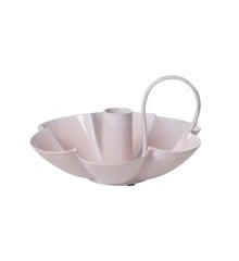 Rice - Metal Flower Shape Candle Holder in Soft Pink