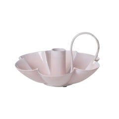 Rice - Metal Flower Shape Candle Holder in Soft Pink