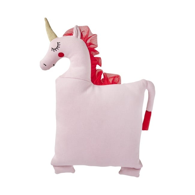 Rice - Kids Unicorn Cushion - Soft Pink - 40x50 cm