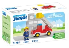 Playmobil - JUNIOR: Brandweerwagen met ladder (71683)