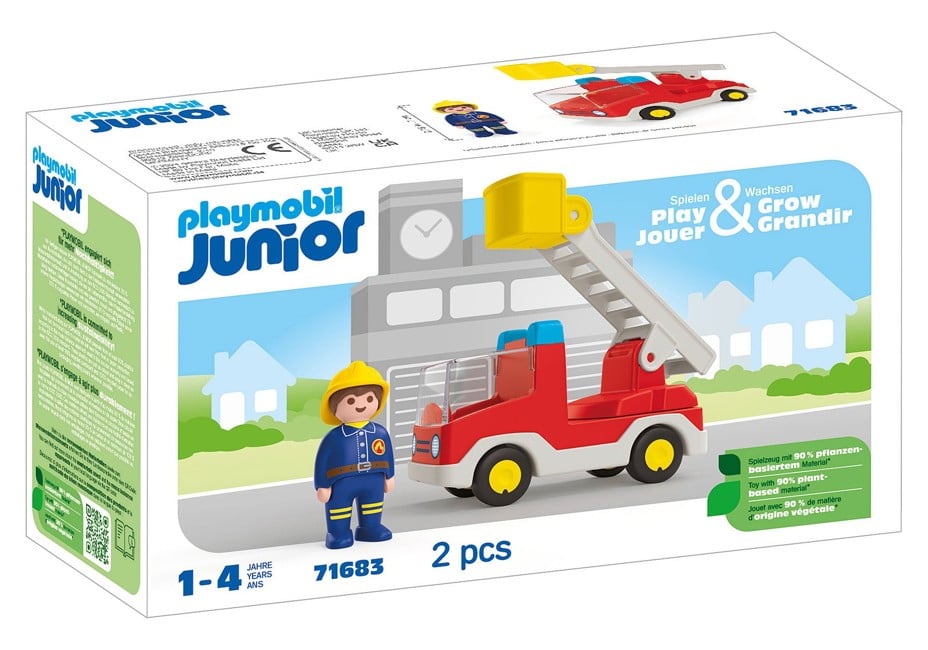 Playmobil - JUNIOR: Feuerwehrleiterfahrzeug (71683)