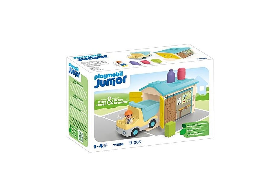 Playmobil - JUNIOR: Construction Truck with Garage  (71686)