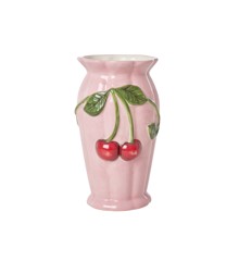 Rice - Ceramic Vase with Cherry Sculpture - Pink