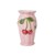 Rice - Ceramic Vase with Cherry Sculpture - Pink thumbnail-1