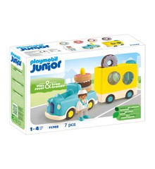 Playmobil - JUNIOR: Crazy Donut Truck with Stacking and Sorting Feature (71702)