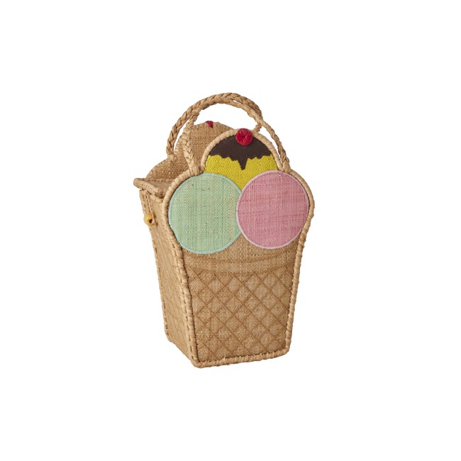 Rice - Raffia Bag with Ice Cream Theme - Small