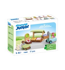 Playmobil - Junior: Ekologiskt marknadsstånd & gaffeltruck (71691)