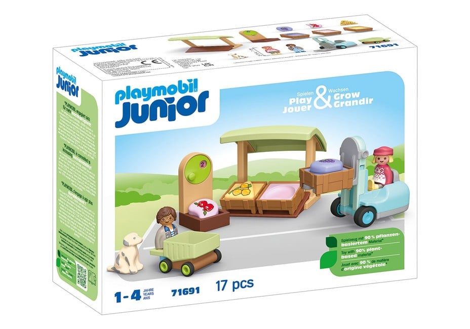 Playmobil - Junior: Organic Market Stall & Forklift (71691)