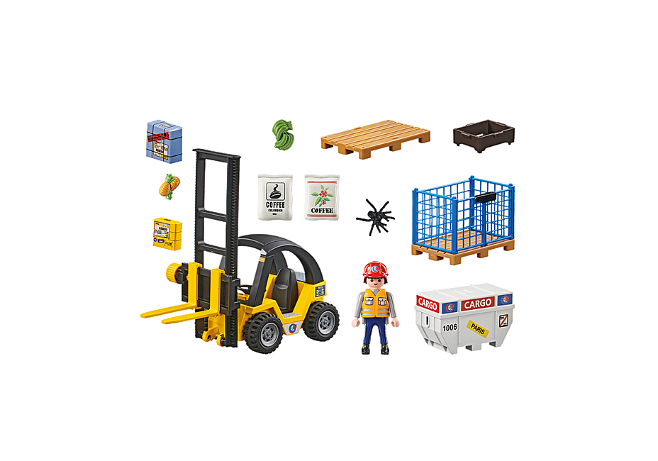 Playmobil - Forklift truck with cargo (71528)