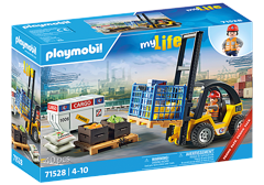 Playmobil - Forklift truck with cargo (71528)