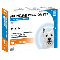 Frontline Pour-on - Frontline Pour-on Vet., Hund 2-10kg., 6x0,67 ml. (DK/NO)