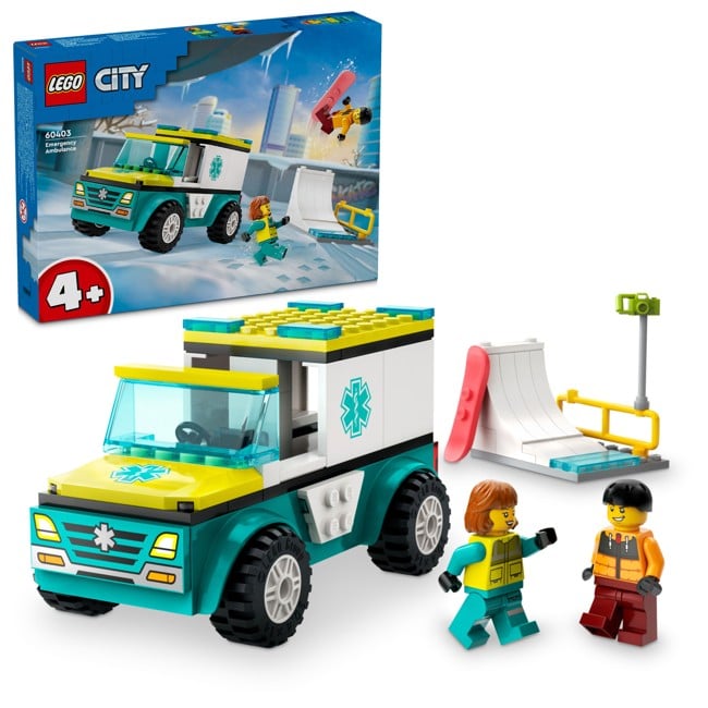 LEGO City - Emergency Ambulance and Snowboarder (60403)