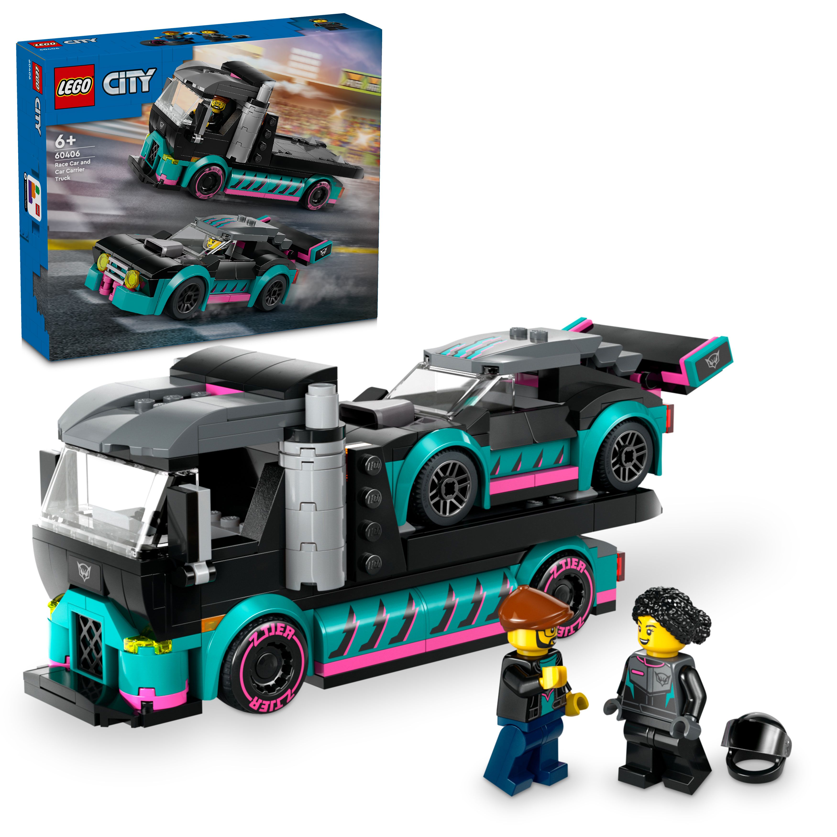 LEGO City - Racerbil og transporttrailer (60406)
