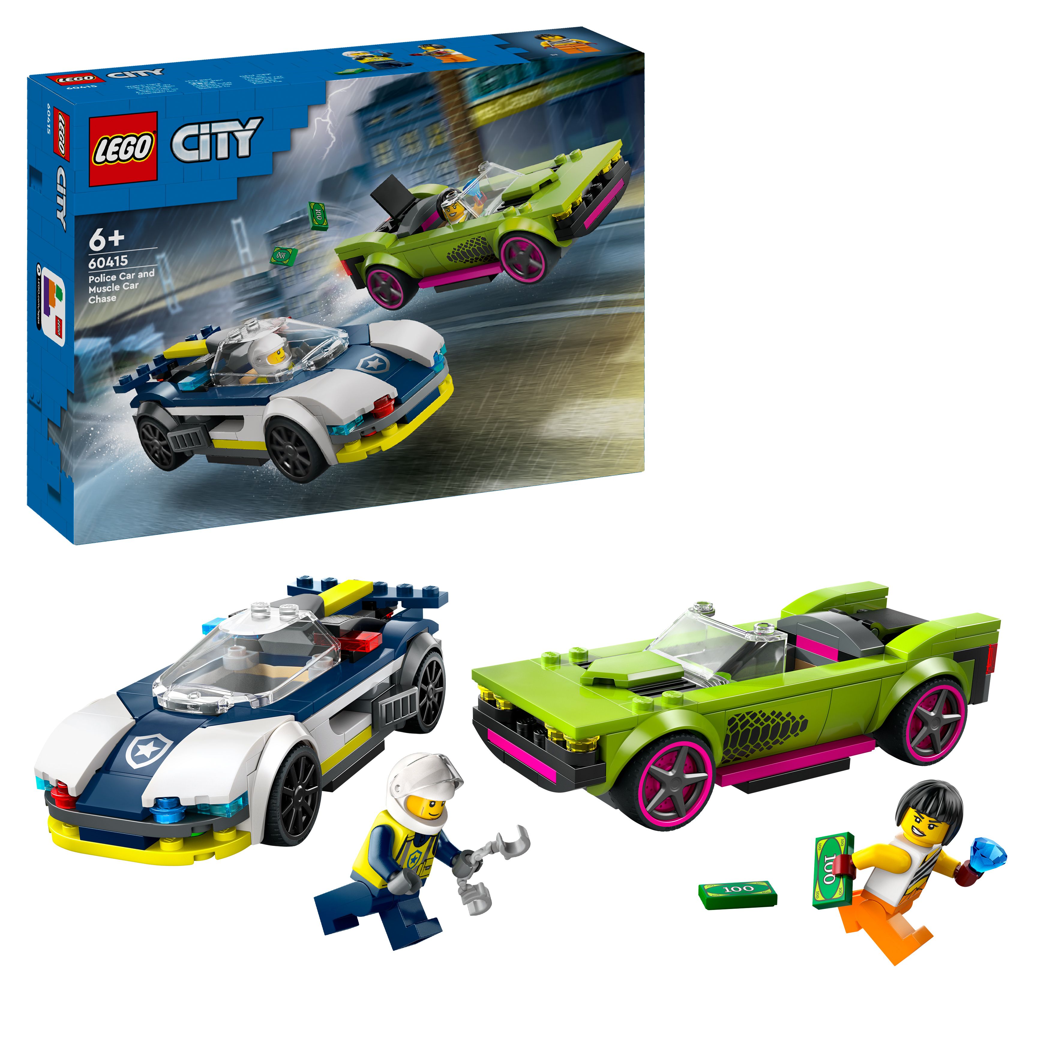 LEGO City - Politibil på muskelbil-jakt (60415) - Leker
