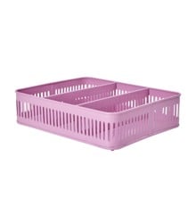 Rice - Metal Tray with 3 Rooms Pink