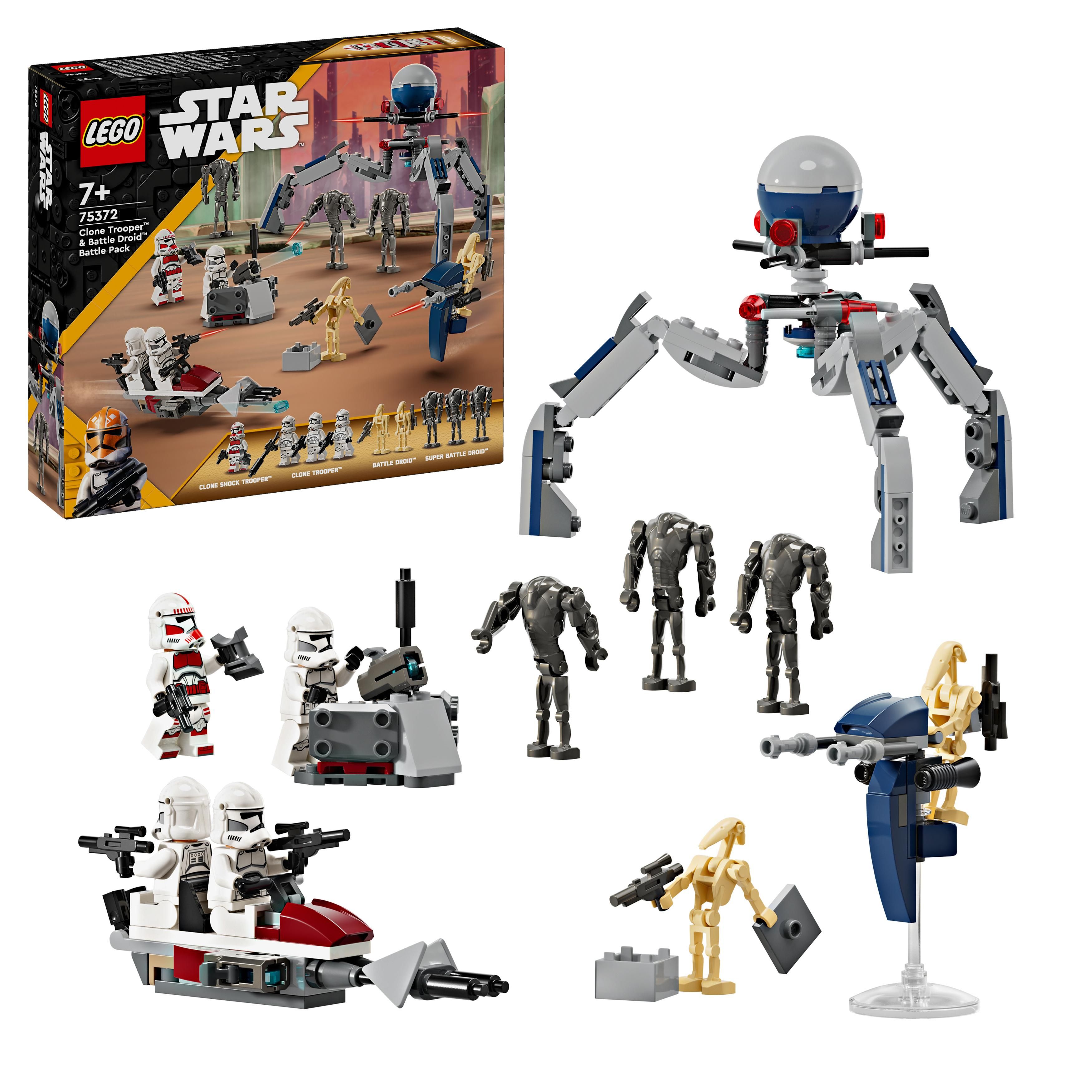 LEGO Star Wars - Stridspakke med klonesoldat og kampdroide (75372) - Leker