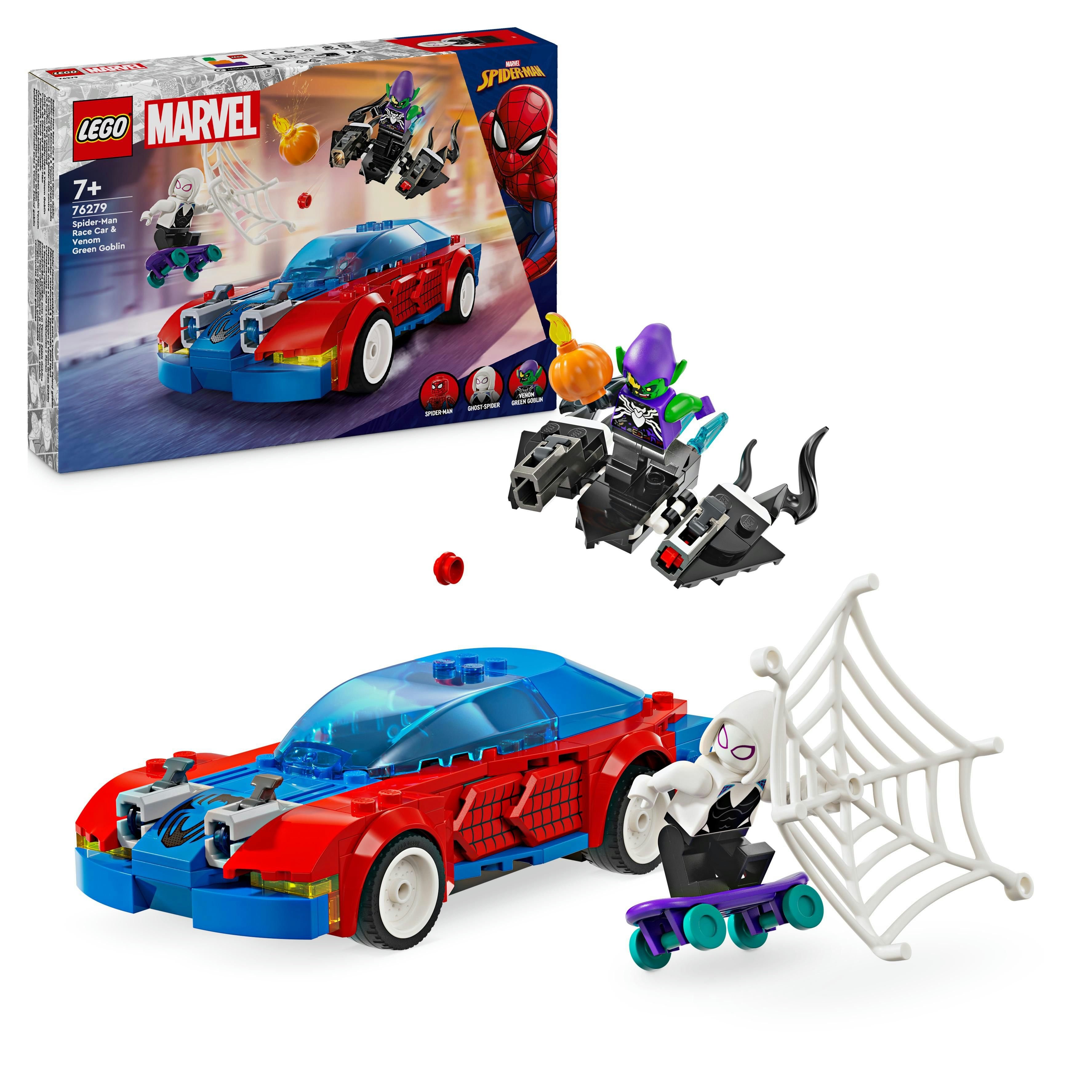 Spider-Mans racerbil og Venom Green Goblin LEGO® Super Heroes (76279)