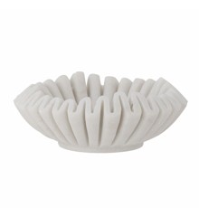 Bloomingville - Harmonia Bowl, White, Marble (82068092)