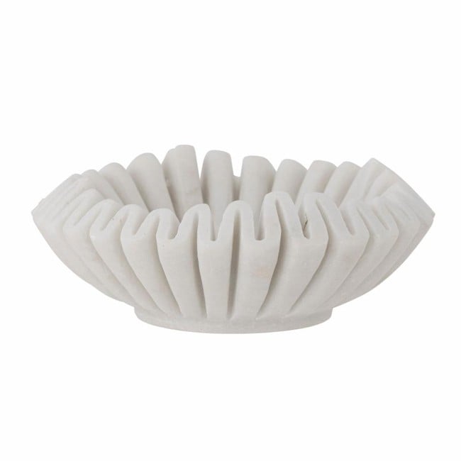 Bloomingville - Harmonia Bowl, White, Marble (82068092)