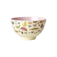 Rice - Melamine Bowl Small 300 ml Pink Sweet Jungle Print