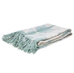 Rice - Cotton Quilt Tie & Dye Throw 150x125 cm Green