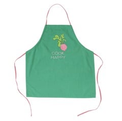 Rice - Cotton Apron Ravishing Radish in Green