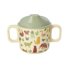 Rice - Melamine 2 Handle Baby Cup 250 ml Sweet Jungle Print