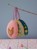 Rice - Raffia Large Easter Eggs Ornaments 3 Asst. Designs with Embroidery Pink/Yellow/Blue thumbnail-2