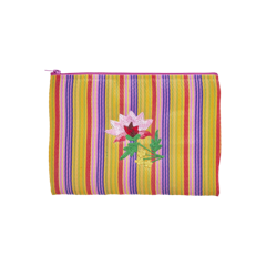 Rice - Genbrugs Plastik Pouch Taske Blomsterprint