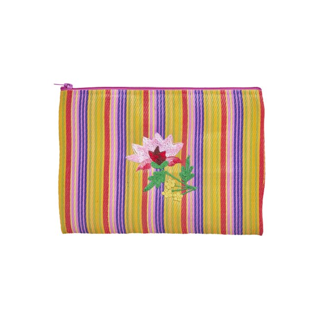 Rice - Recycled Plastic Pouch Bag Flower Print