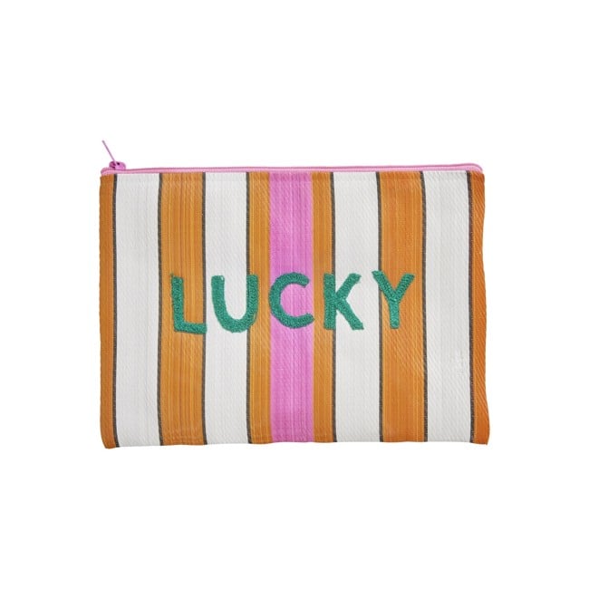 Rice - Recycled Plastic Pouch Bag Lucky Print