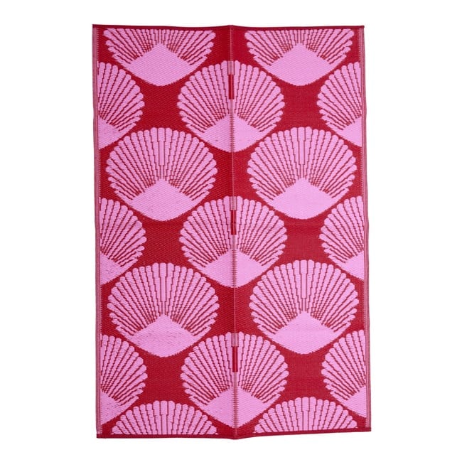 Rice - Recycled Plastic Carpet Pink/Red Sea Shell