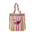 Rice - Recycled Plastic Shopping Bag Sand Stripes with FLOWER Embroidery thumbnail-1