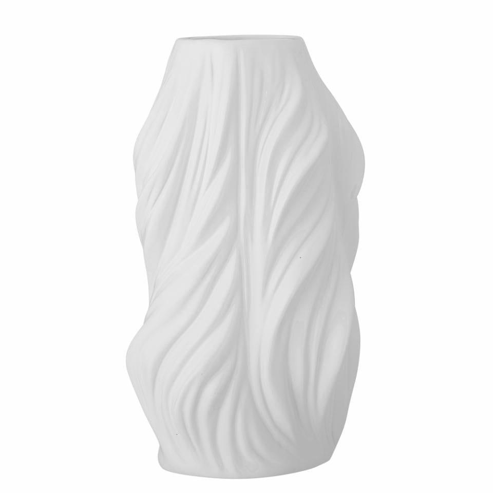 Bloomingville - Sanak Ceramic Vase - White - Hjemme og kjøkken