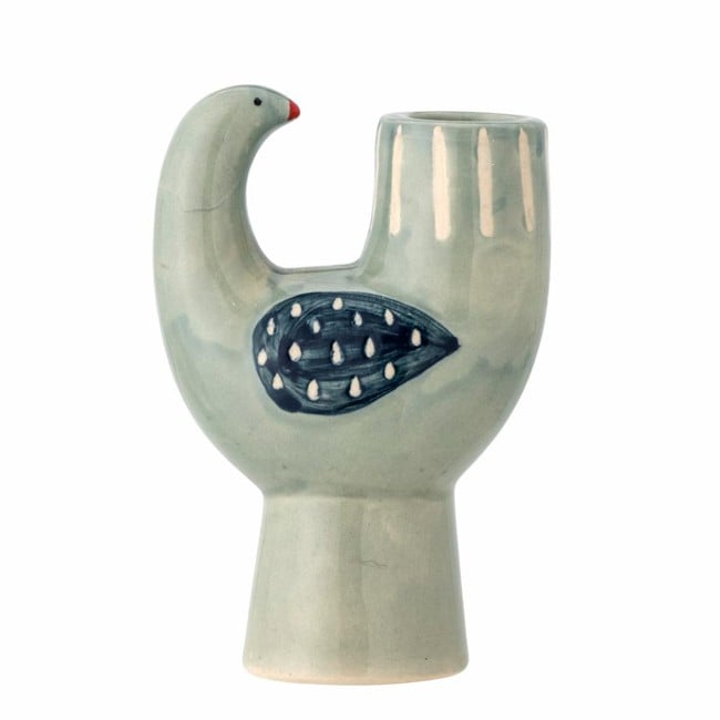 Bloomingville - Trudy Candlestick, Blue, Stoneware (82060864)