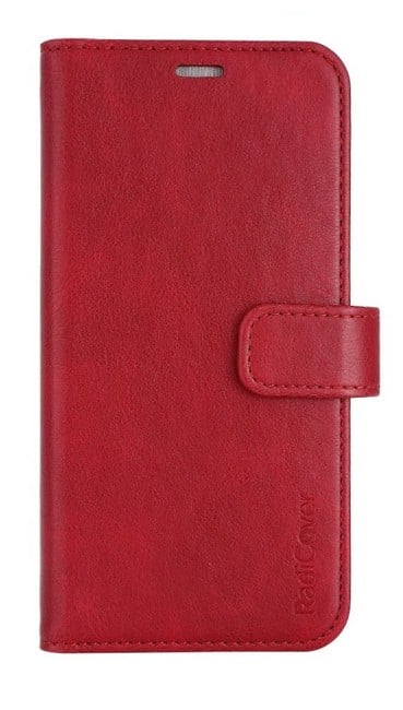 RadiCover - Radiation Protection Wallet Vegan Leather iPhone 14 Flipcover Red