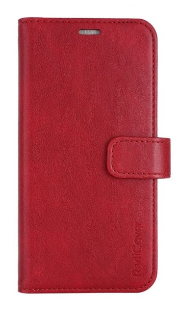 RadiCover - Strålingsbeskyttelse Wallet Vegansk læder iPhone 14 Flipcover Rød