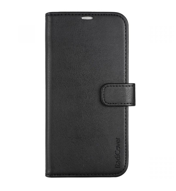 RadiCover - Radiation Protection Wallet Vegan Leather iPhone 14 PLUS Flipcover Black