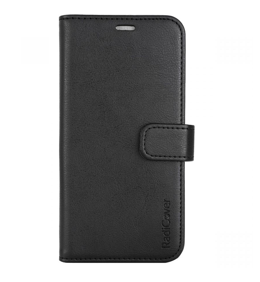RadiCover - Radiation Protection Wallet Vegan Leather iPhone 14 PRO Flipcover Black - Elektronikk