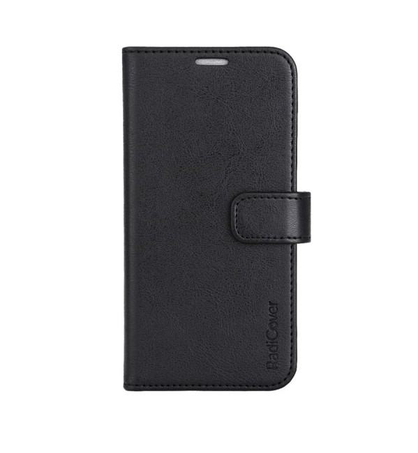 RadiCover - Radiation Protection Wallet Vegan Leather iPhone 15 PRO Flipcover Sort PU