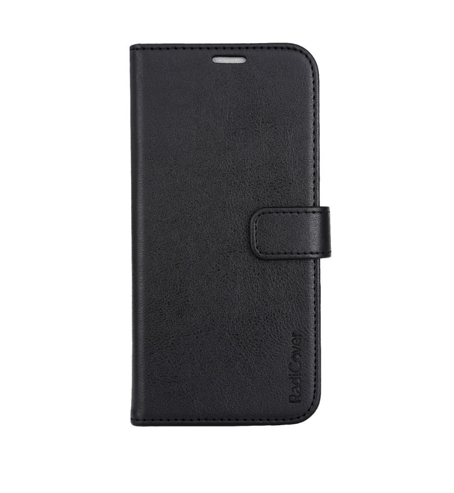RadiCover - Radiation Protection Wallet Vegan Leather iPhone 15 PRO MAX Flipcover Black PU