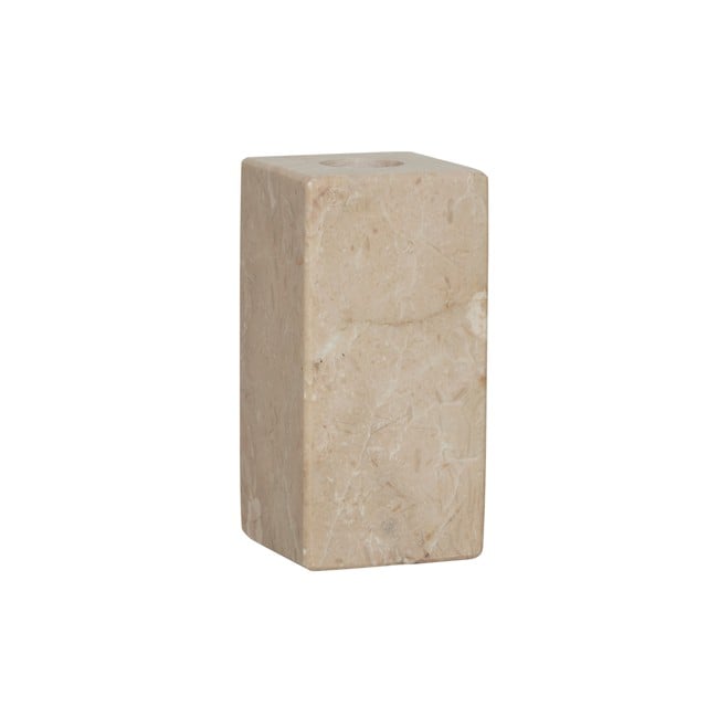 OYOY LIVING - Savi Square Marble Candlestick High - Off White
