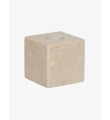OYOY LIVING - Savi Square Marble Candlestick Low - Off White