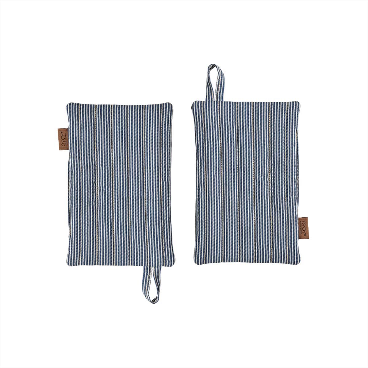 OYOY LIVING - Striped Denim Potholder - Set of 2 (L301122) - Hjemme og kjøkken