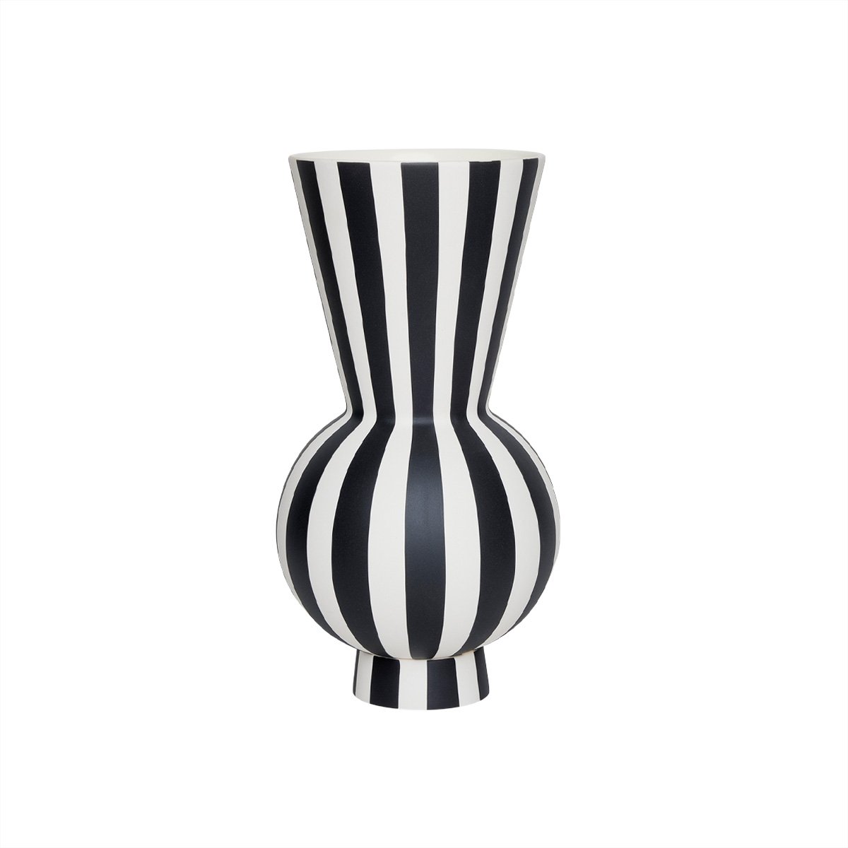 15: OYOY LIVING - Toppu Vase Round - Black/White (L301173)