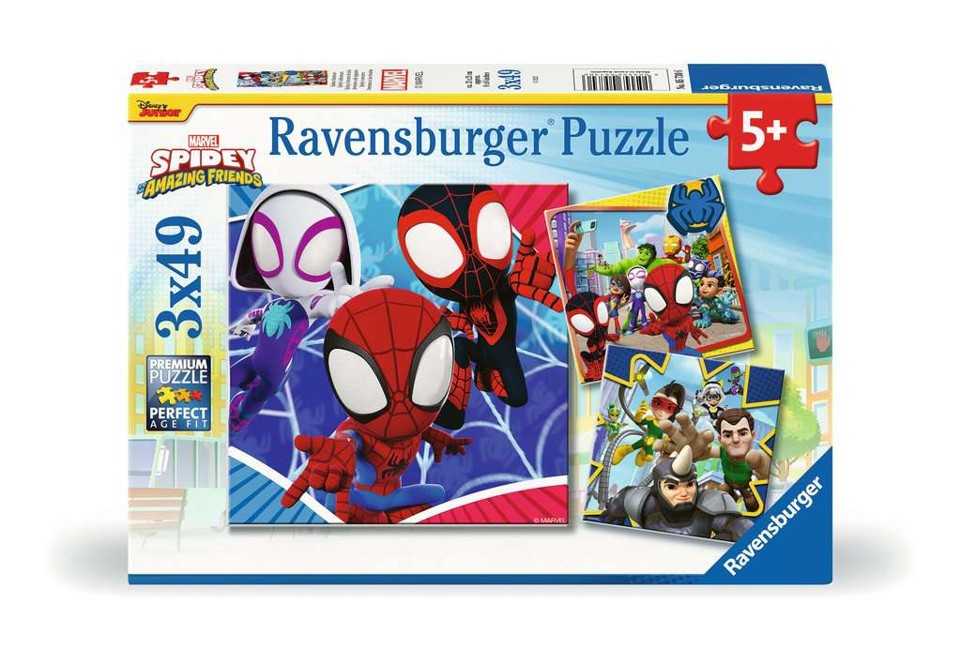 Ravensburger - Puzzle Spidey's Adventures 3x49p