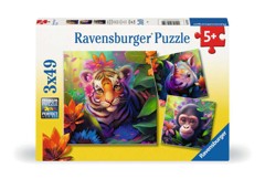 Ravensburger - Puslespil  Jungle Babies 3x49 brikker