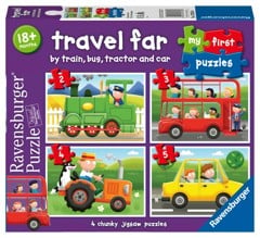 Ravensburger - Travel Far My First Puslespil 2/3/4/5 brikker