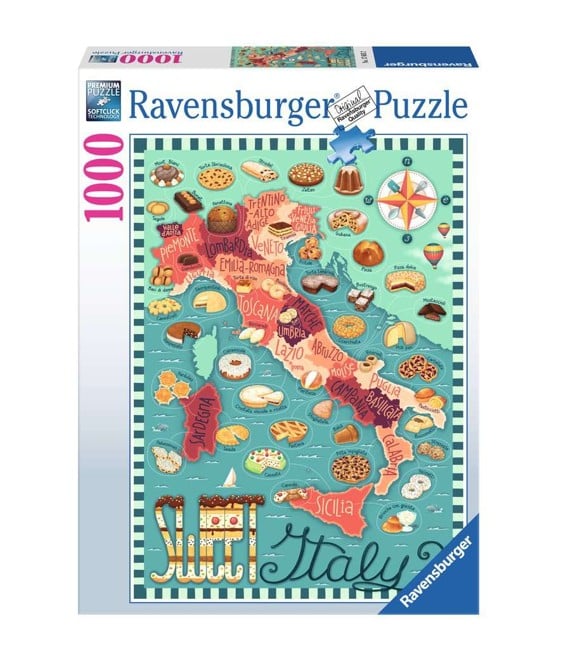 Ravensburger - Puzzle Map of Italy - Sweet 1000p
