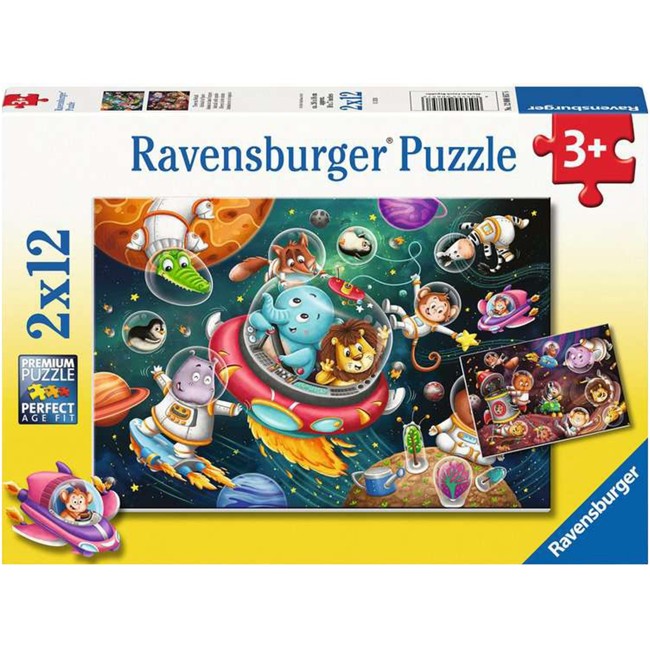 Ravensburger - Puzzle Animals In Space 2x12p